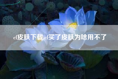 cf皮肤下载,cf买了皮肤为啥用不了