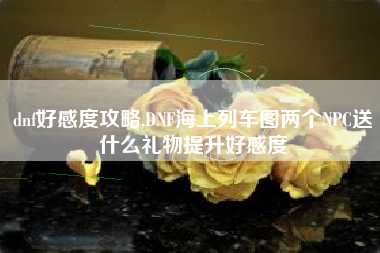 dnf好感度攻略,dnf海上列车图两个npc送什么礼物提升好感度