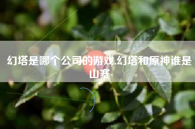 幻塔是哪个公司的游戏,幻塔和原神谁是山寨