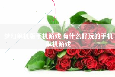 梦幻单机版手机游戏,有什么好玩的手机单机游戏