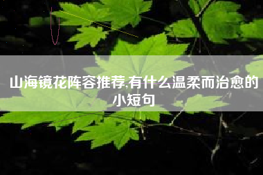 山海镜花阵容推荐,有什么温柔而治愈的小短句